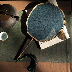 折扇水墨风男女古装汉服小国风折叠扇夏随身便携丝竹扇黄0人付款54