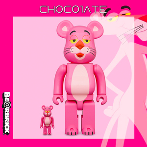 choco1ate bearbrick积木熊be@rbrick粉红豹400% 100% 收藏手办