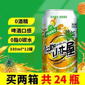 tt陕西特产汉斯小木屋果啤干啤大窑508ml*9瓶装果味啤酒碳酸饮料