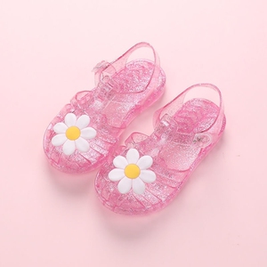 女童塑料凉鞋80后童年小时候的宝宝水晶包头果冻老式凉鞋怀旧i