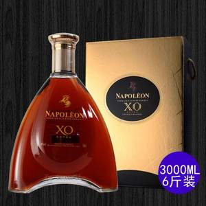tt法国进口napoleon拿破仑xo白兰地大瓶洋酒3l6斤送礼品收藏酒柜