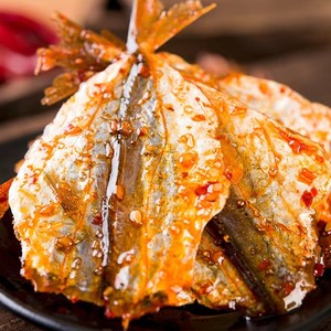 鑫香龙玫瑰鱼片片香鱼干海味即食小鱼香辣麻辣办公室休闲小吃零食