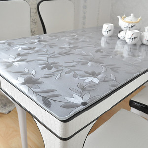 加厚不透明塑胶桌布防水软质玻璃餐桌垫防烫隔热水晶板茶几垫