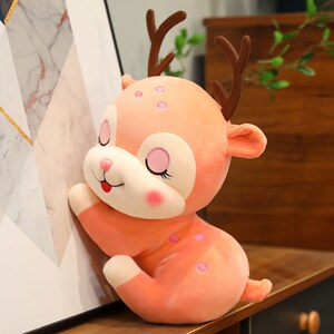 可爱小鹿毛绒玩具趴趴梅花鹿公仔玩偶儿童生日礼物送女布娃娃抱枕