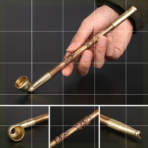 烟袋锅子老式纯工烟杆复古旱烟袋手烟g老人抽铜丝的烟斗汗焊汉烟