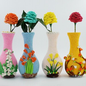 手工diy材料包花瓶 超轻粘土彩泥泥珍珠泥橡皮泥玩具亲子活动