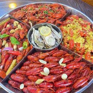 小龙虾专用盘子盆海鲜大咖盘商用拼盘餐具专用锅网红装海鲜的大
