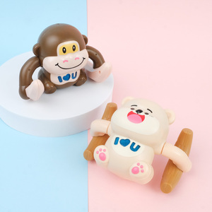 翻滚猴益智声光电动翻斗猴男女孩宝宝爬行翻跟头小猴小熊玩具