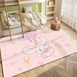 儿童地毯可擦洗客厅免洗房间卧室阅读区床边毯爬行垫pvc防水地垫