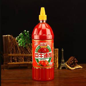 巨牛番茄沙司1.26kg*2瓶挤压瓶汉堡寿司披萨薯条手抓饼烤肉拌饭酱