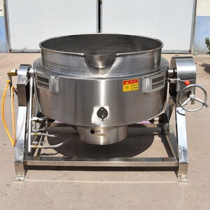 食堂燃气可倾式摇摆熬汤锅熬粥 燃气加热煮肉锅夹层锅 大型电煮锅