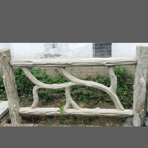 仿树皮栏杆模具仿枯木护栏模具木纹磨具水泥异形树桩树枝杆围树藤