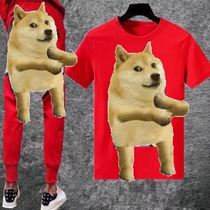 精神小伙套装男旺仔紧身衣t恤牛奶衣服短袖紧身抖音同款旺旺裤子