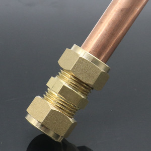黄铜卡套式直接 10k/15/16/22/25/35/42/54 紫铜管给水免焊接配件