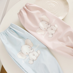 韩版时尚防水加厚加长透气可爱卡通纯色pu软皮耐酸碱护袖工作袖套