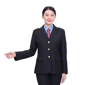 铁路制服女士上衣西服工作服2021春秋装列车员职业装新式路服定做
