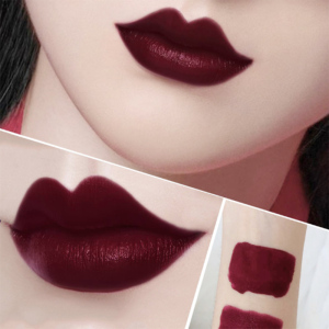 兰蔻薇若官网深色暗红车厘子色口红哑光持久不脱色防水保湿小众平