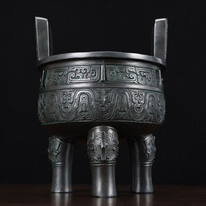 德佑堂铜鼎摆件纯铜克鼎办公桌客厅装饰品仿青铜器摆件家用铜鼎香