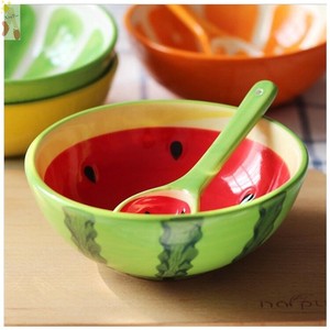 西瓜碗自带硼砂网红碗创意个性做泥材料学生好看ins沙拉水果餐具