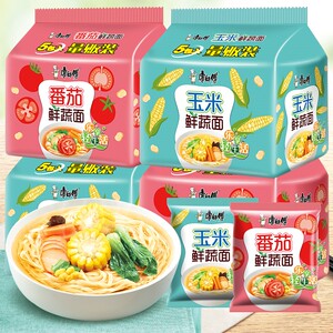 康师傅鲜蔬面20袋装玉米番茄素食蔬菜面整箱方便面速食泡面夜宵