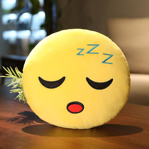 qq表情抱枕表情包毛绒玩具小公仔笑脸滑稽搞怪睡s觉靠枕可爱布娃