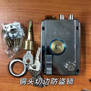 大门齿轮齿条锁双开大木门防盗y锁老式木门锁富贵拉手大门锁门关