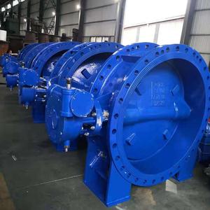 卧式双法兰偏蝶心阀g43199d342x密封偏双心向软蝶阀