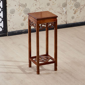 客厅放花瓶架子高脚花架木制花架客厅中式仿古花架实木客厅落地盆