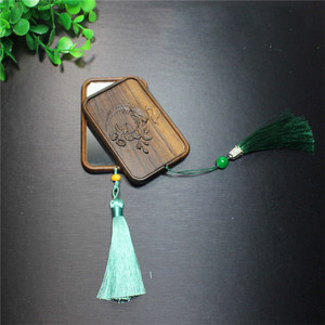 小镜子随身携带精致古风化妆镜宝方镜圆镜带流苏女友闺蜜礼物古朴