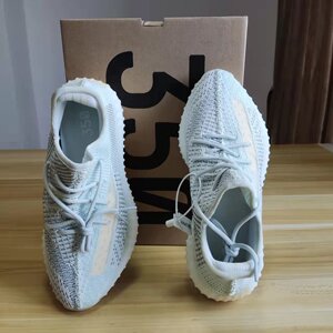 椰子鞋350v2真爆天使满天星斑马冰淇淋冰蓝黑生胶黑蓝软底运动鞋