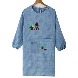 照衣女 长袖时工作灶衣  厨房长袖外套卦女m外穿女罩衣倒卦大人