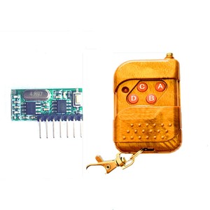 厂家直销四键焊码无线遥控器2262 22f72带解码接收模块套件 接收