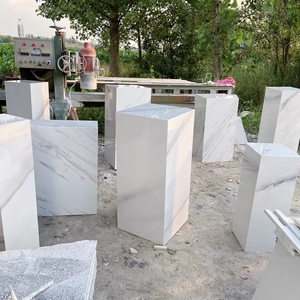 爵士白大理石底座摆台玄关电视柜旁边落地客厅雕塑摆件底座基座台