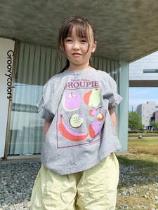 [优惠]日本GC｜GROOVY COLORS 23SS女童GROUPIE水果印花短袖T恤