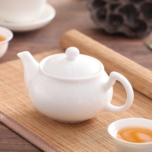 古唯美潮州陶瓷骨瓷简约家用纯白色小号盖碗茶杯茶壶三才碗功夫茶