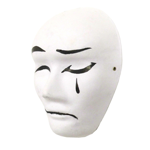 h天官赐福白无相cos道具面具y谢玲白衣祸世面具 哭笑面具 悲喜面