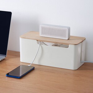 电视柜收纳整理电线路由器机顶盒客厅办公室有线电视收纳盒固定