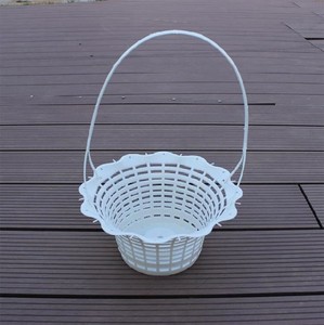 新品简约c用花布墓坟支花蓝单置祭品清明节花篮扫墓花上坟花篮插