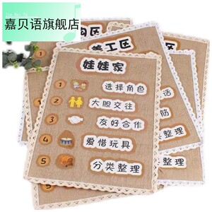 进区牌幼儿园森林风规则牌中班卡牌区角森系主题墙标识牌指示墙贴