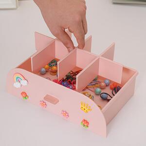 儿童头妆饰爱发饰卡圈头绳收纳盒女孩宝宝fssnh梳可橡发皮筋发夹