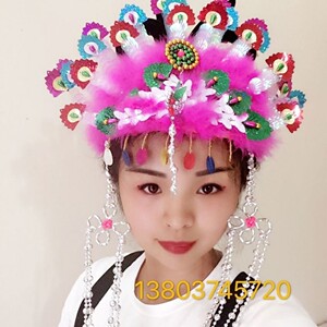 扭秧歌大头饰民族广场舞蹈头饰东北大秧歌舞蹈跳舞头花花冠0人付款49