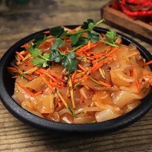 东北水晶大拉皮250g*10袋辣椒油麻酱酱油袋装包装开袋即食美味