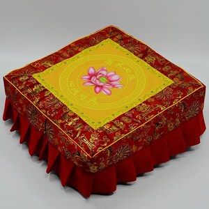 拜佛拜凳套拜垫佛堂实木礼佛跪拜垫套家用磕头大拜垫佛跪垫莲花凳