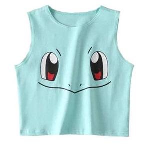 皮卡丘t恤3d紧身3d背心大眼睛表情包大胸奶显胸短袖立体吊带t恤女