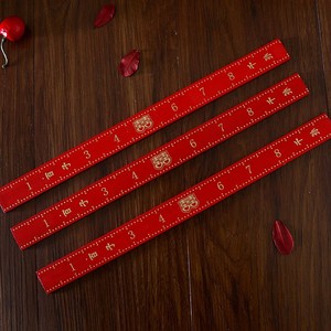 婚庆礼用品结婚新人订婚陪嫁女方嫁妆六证百子千孙尺中式红色尺子
