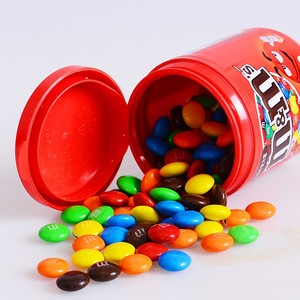 mm豆牛奶夹心巧克力100g罐装糖果零食小吃休闲食品彩虹m豆糖果
