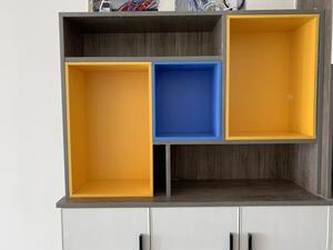 柜子套格套色格子定制木板彩色口子柜书柜人造板框黄史刷旗舰店68