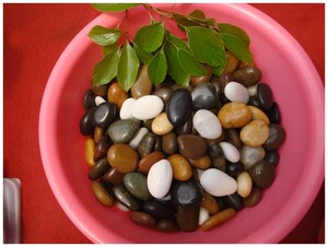 家装景观家用种花盆栽盆景 室内鱼缸鹅卵石石头装饰小石子缸里