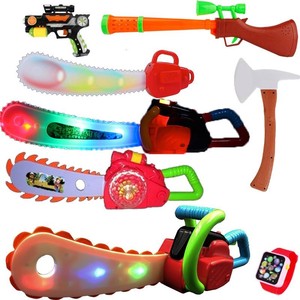 光头强电锯儿童玩具男孩熊出没套装电动声光投影伐木砍树工具锯子