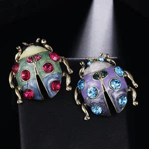 jojo的奇妙冒险周边乔鲁诺乔巴纳瓢虫别针合金彩色个性胸花胸针蓝